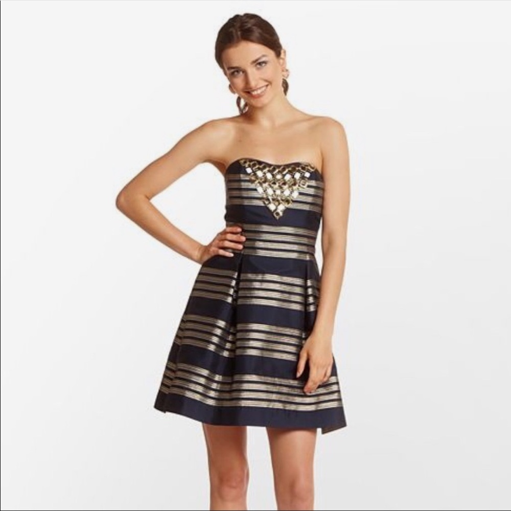 Lilly Pulitzer Dress Strapless, size 6, LOOKIE!
